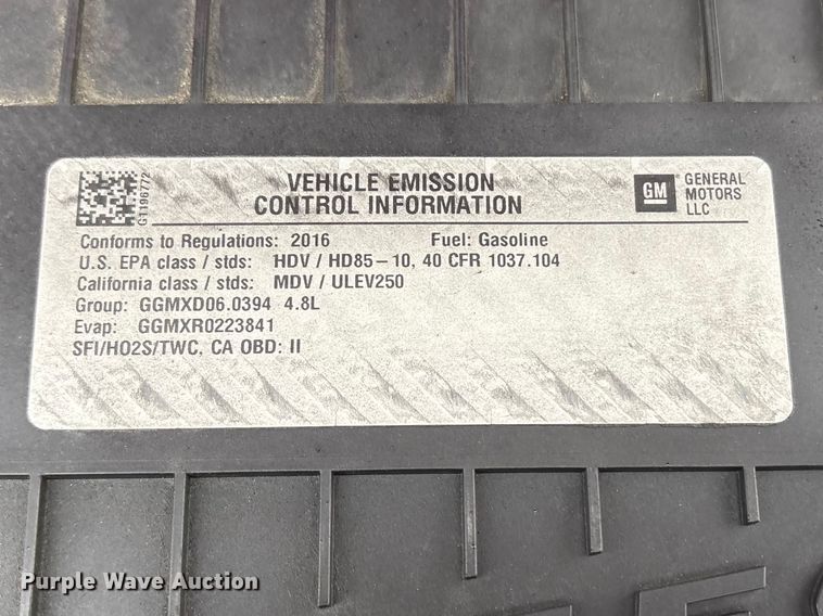 image for item DT2850 2016 Chevrolet Express 2500 van