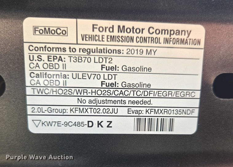 image for item DU2735 2019 Ford Edge SUV