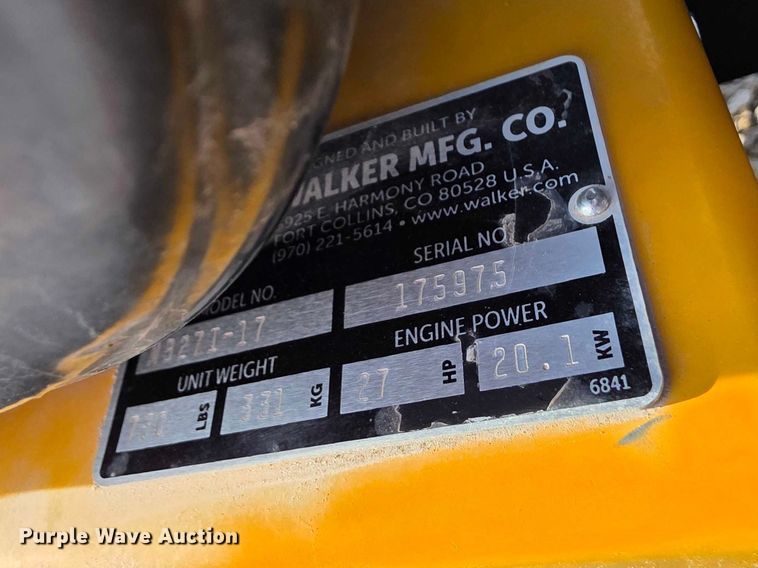 image for item DZ3940 Walker  MB27I17 ZTR lawn mower