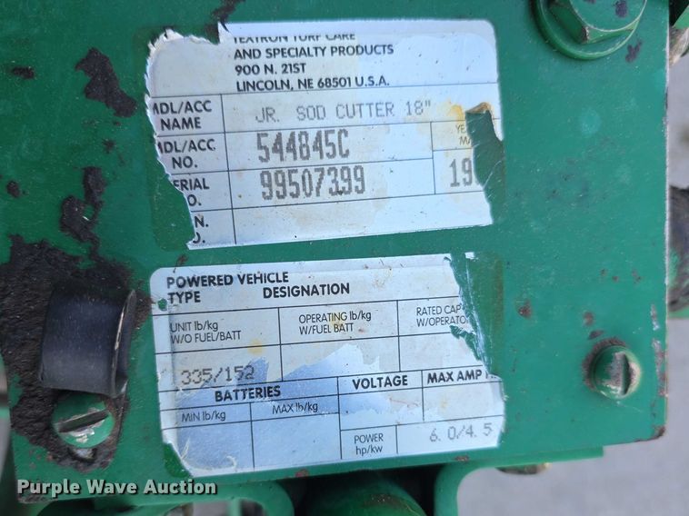 image for item DZ3960 2001 Ryan Jr sod cutter