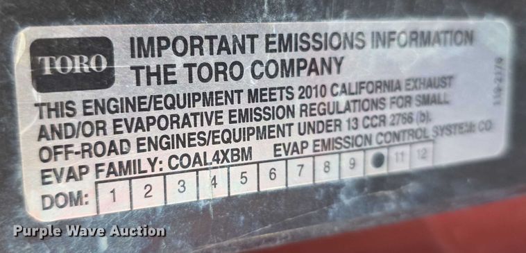 image for item DZ3963 2010 Toro turf sprayer