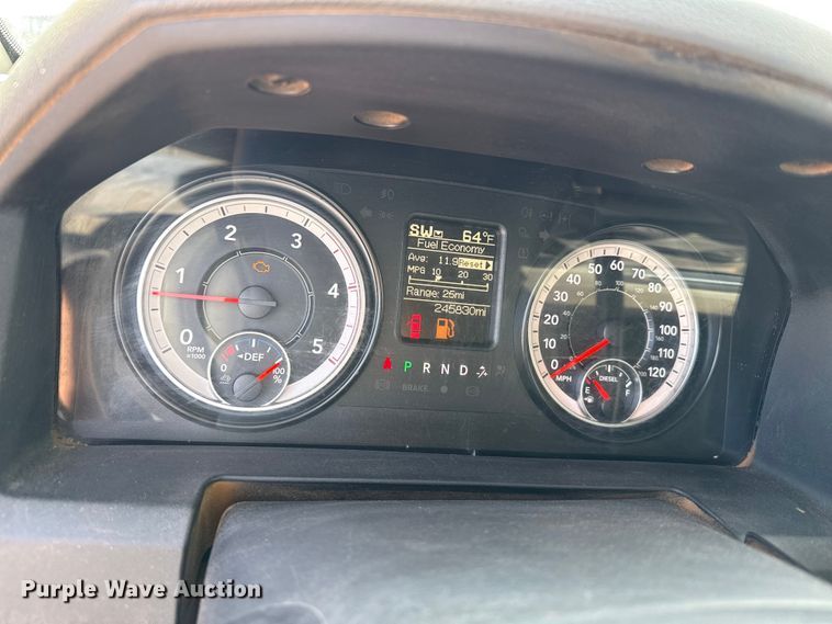 image for item DZ4992 2016 RAM 3500 Crew Cab flatbed pickup truck