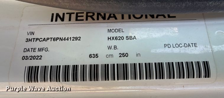 image for item DZ5012 2023 International HX620 truck cab and chassis