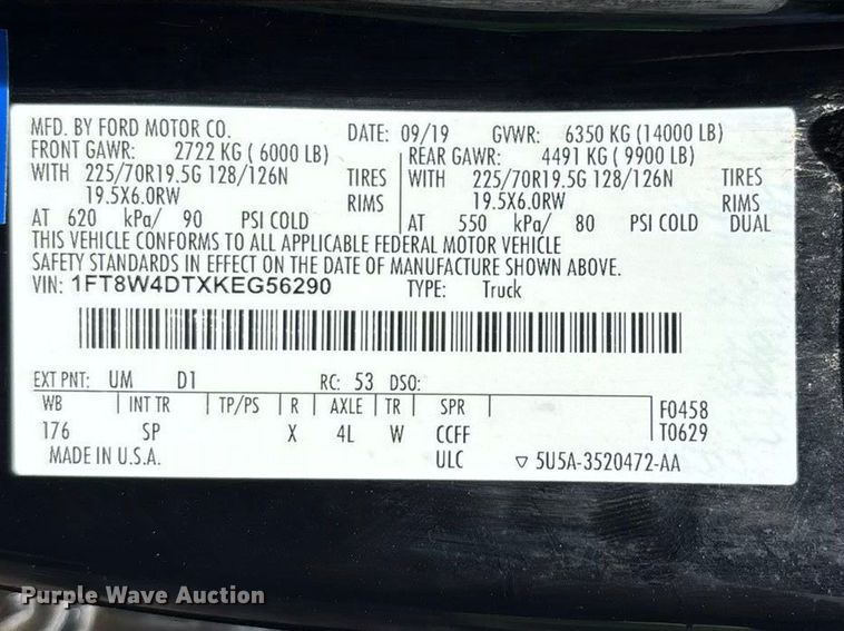 image for item EA4463 2019 Ford F450 Super Duty King Ranch Crew Cab truck