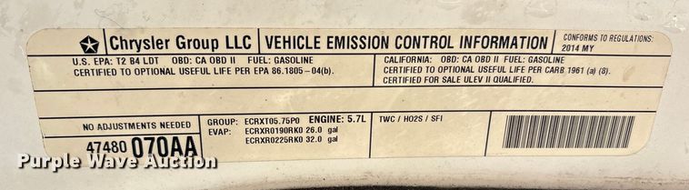 image for item EA7924 2014 RAM 1500 Crew Cab pickup truck