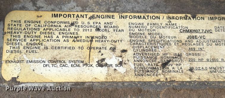 image for item ED5130 2013 Hino 268 vacuum truck