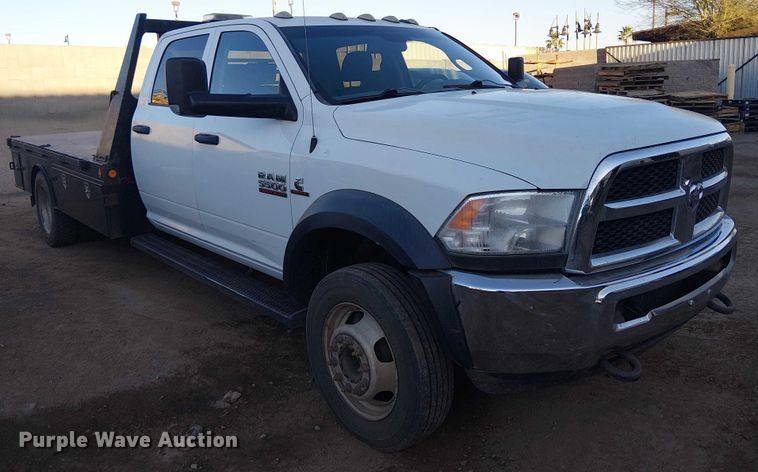 image for item EE5151 2016 RAM 5500 Crew Cab flatbed truck