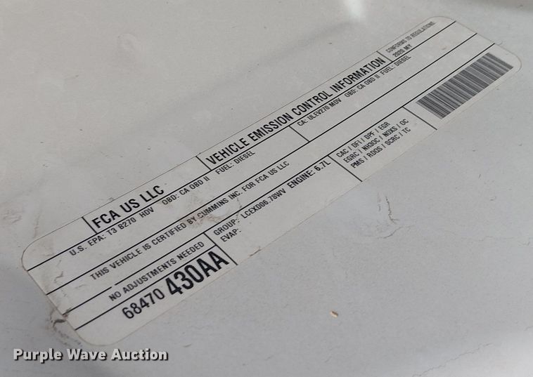 image for item EE5152 2020 RAM 3500 Crew Cab pickup truck