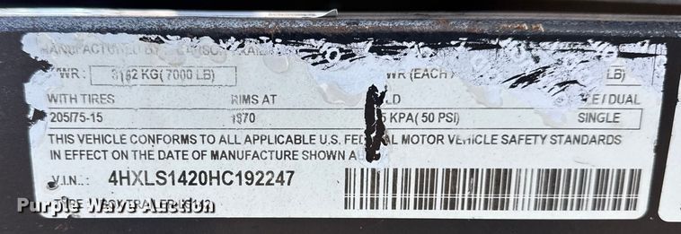 image for item EG1853 2017 Carson Trailer dump trailer