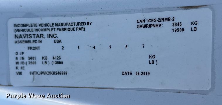 image for item EG2080 2019 Chevrolet 5500HD flatbed truck