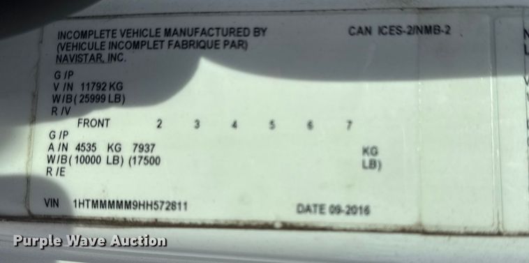 image for item EG2086 2017 International 4300 flatbed truck