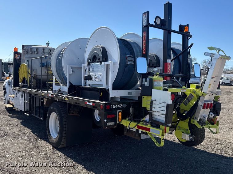 image for item EG2148 2013 Ford F750 Super Duty flatbed truck with PH and chlorine testing system