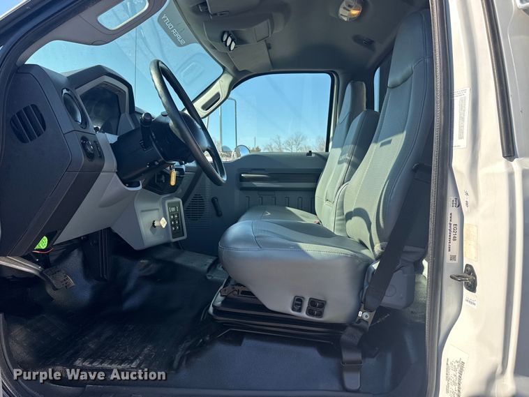 image for item EG2148 2013 Ford F750 Super Duty flatbed truck with PH and chlorine testing system