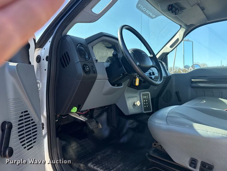 image for item EG2148 2013 Ford F750 Super Duty flatbed truck with PH and chlorine testing system