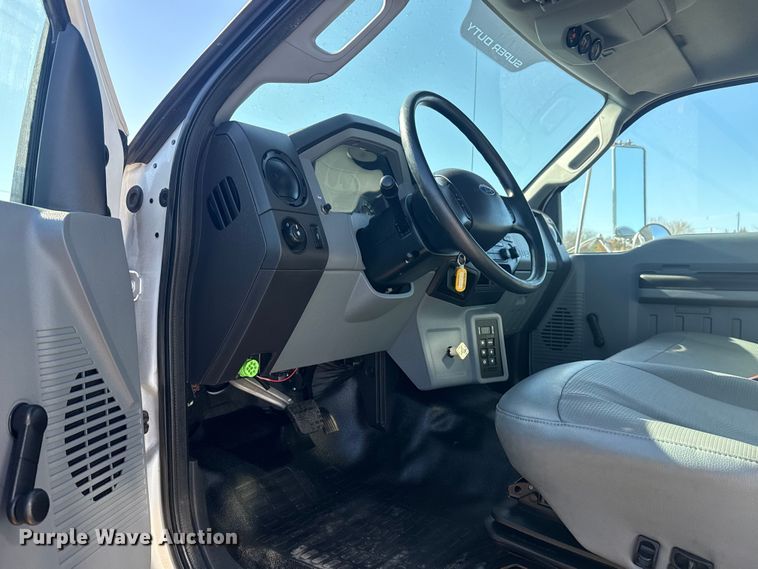 image for item EG2148 2013 Ford F750 Super Duty flatbed truck with PH and chlorine testing system