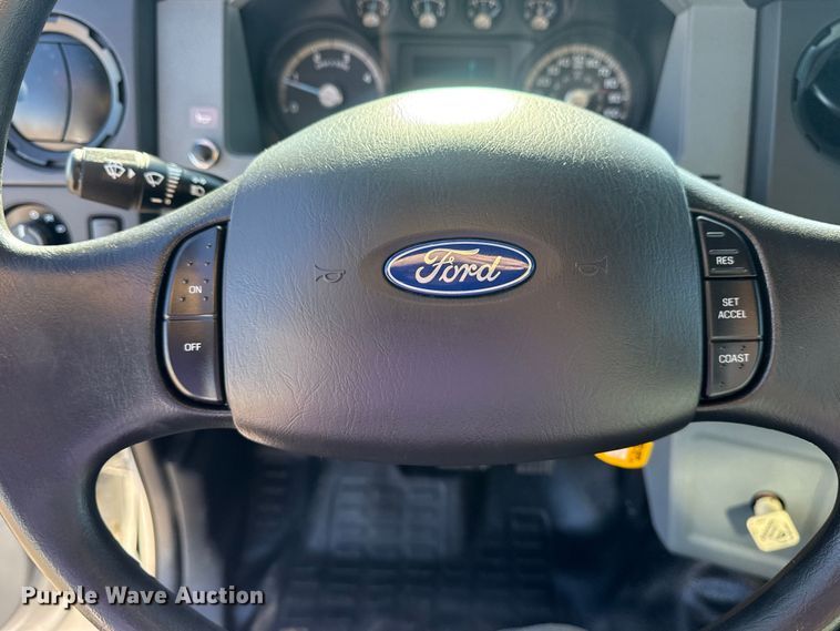 image for item EG2148 2013 Ford F750 Super Duty flatbed truck with PH and chlorine testing system