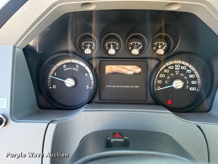 image for item EG2148 2013 Ford F750 Super Duty flatbed truck with PH and chlorine testing system