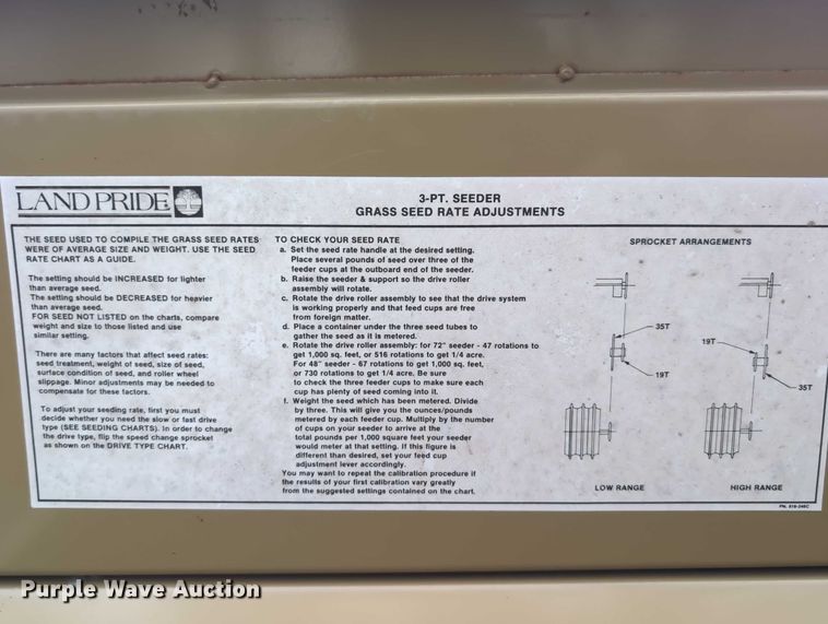 image for item EG2717 Land Pride OS1548 seeder
