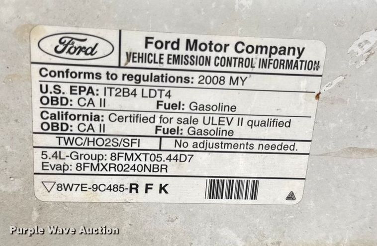 image for item EN0306 2008 Ford F150 Ext. Cab pickup truck