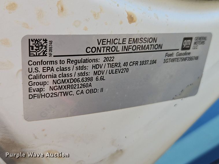 image for item EO7024 2022 GMC Sierra 3500HD Crew Cab pickup truck