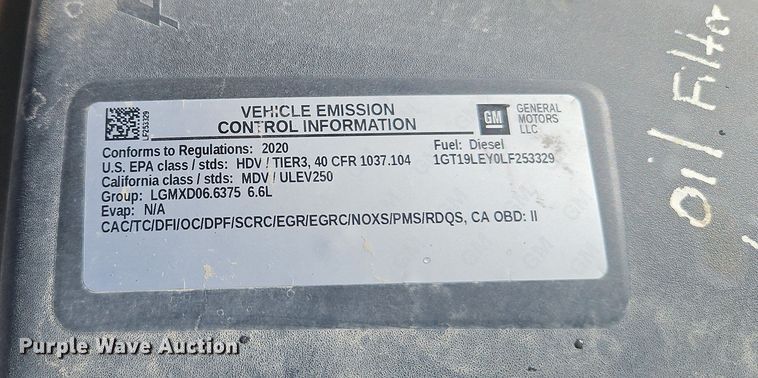 image for item EO7029 2020 GMC Sierra 3500HD Crew Cab pickup truck