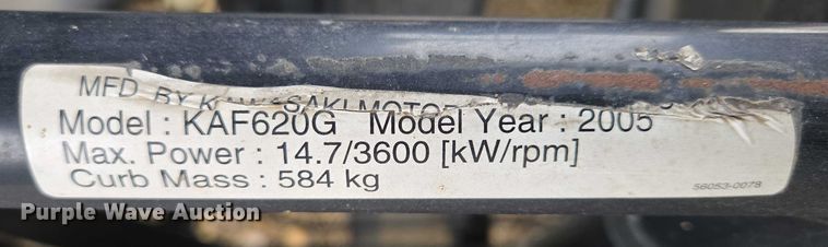 image for item ES2845 2005 Kawasaki KAF620G Mule utility vehicle