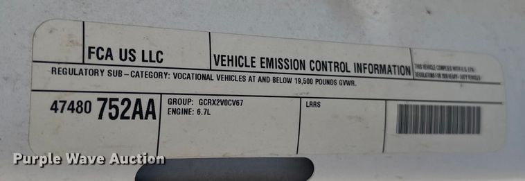 image for item ES5813 2016 RAM 5500 truck cab and chassis