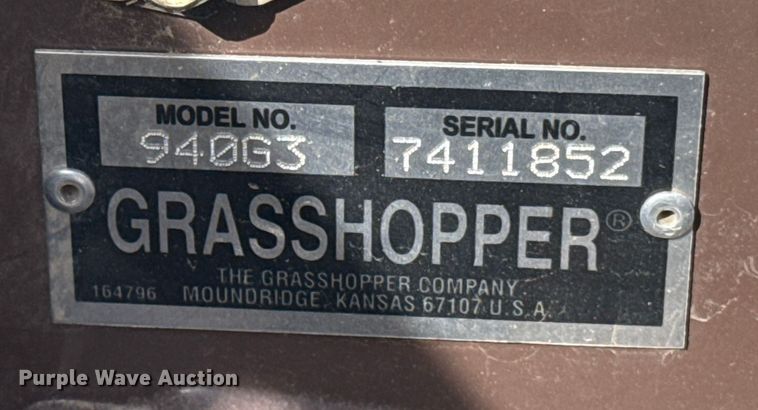 image for item ES5855 Grass Hopper 900 ZRT flail mower