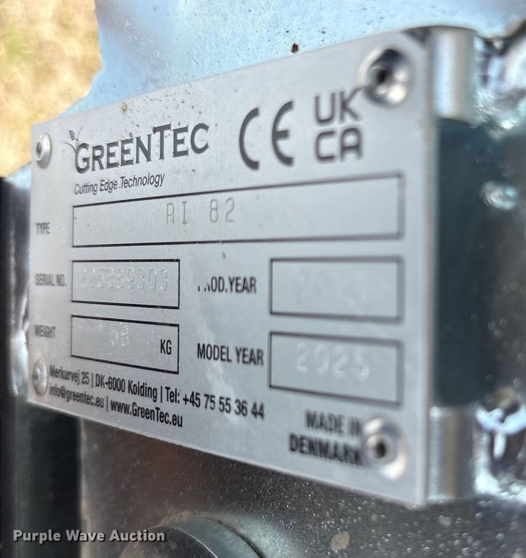 image for item ES8611 2025 Greentec RI82 skid steer fence row mower