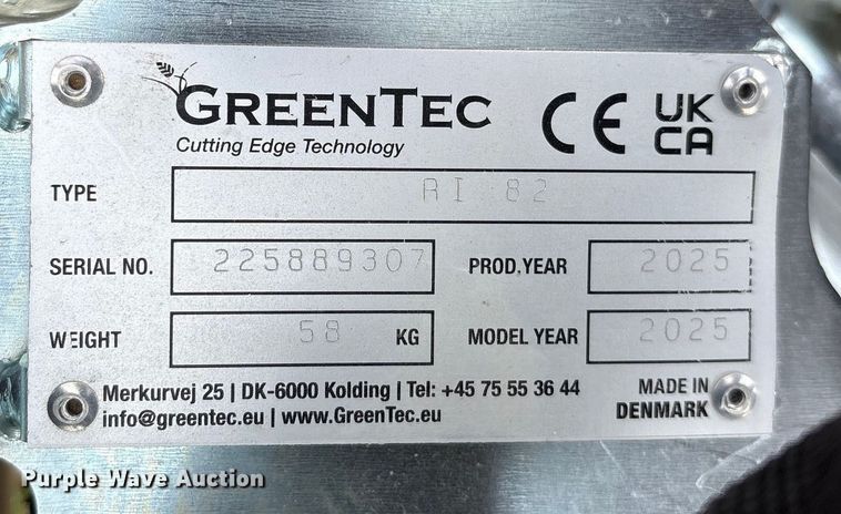 image for item ES8612 2025 Greentec RI82 skid steer fence row mower