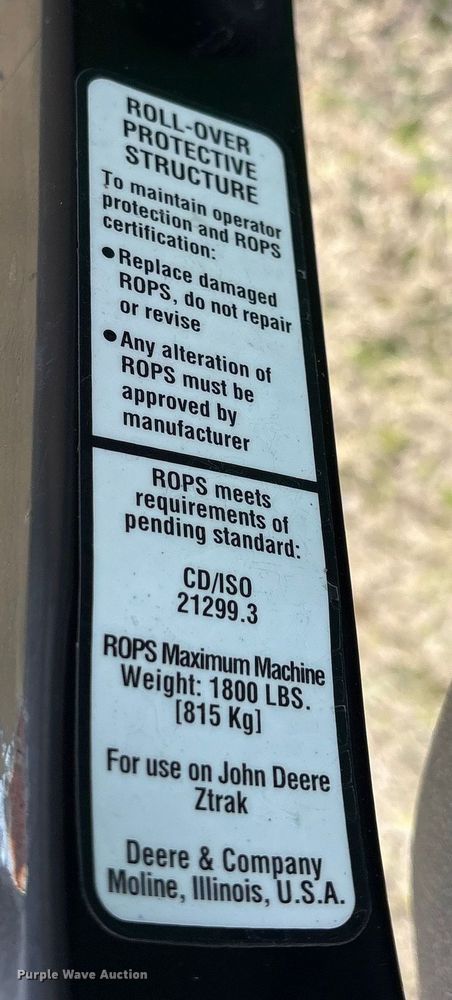 image for item ES8619 2008 John Deere Z810A ZTR lawn mower