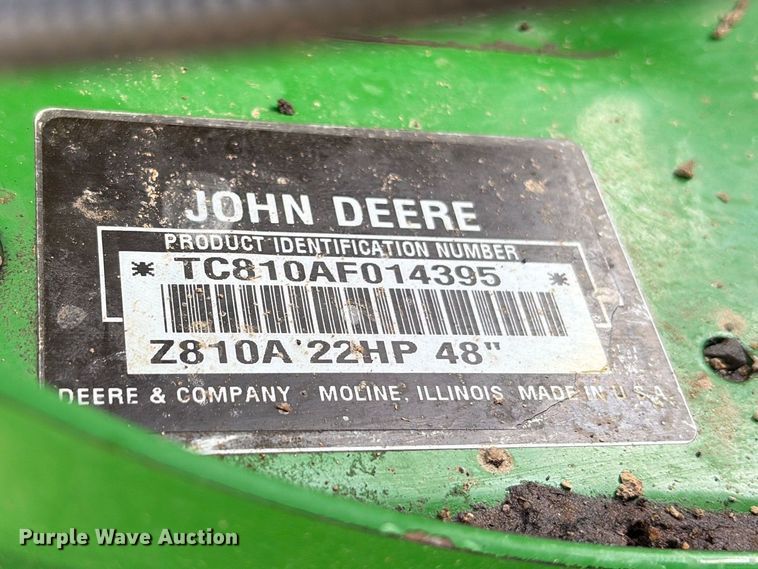 image for item ES8619 2008 John Deere Z810A ZTR lawn mower