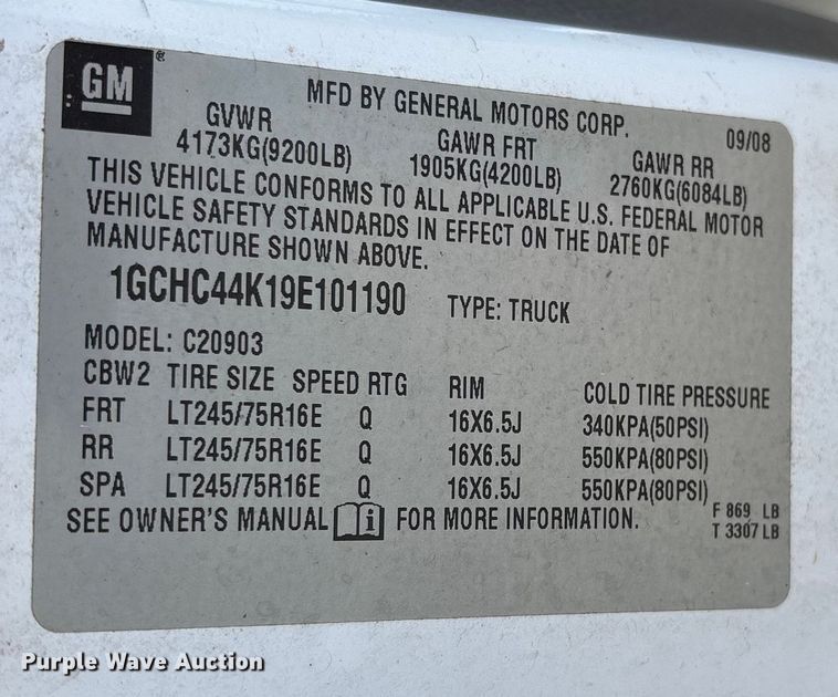 image for item ES8625 2009 Chevrolet Silverado 2500HD utility bed pickup truck