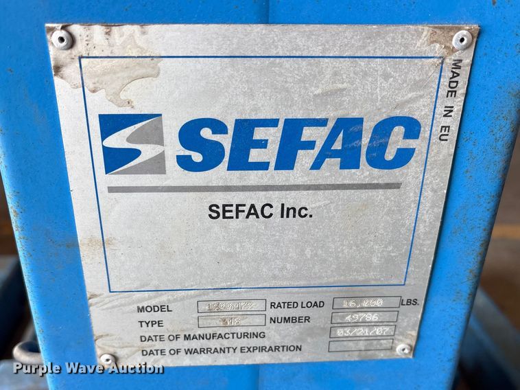 image for item ES8627 (4) 2007 Sefac 1200M72 automotive lift