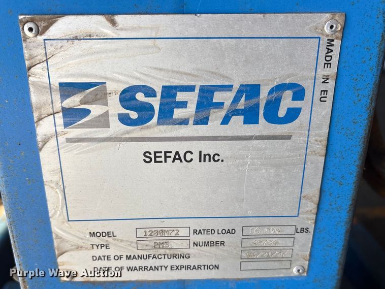 image for item ES8627 (4) 2007 Sefac 1200M72 automotive lift