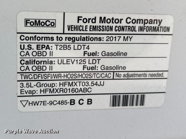 image for item ES8631 2017 Ford F150 XL Crew Cab pickup truck