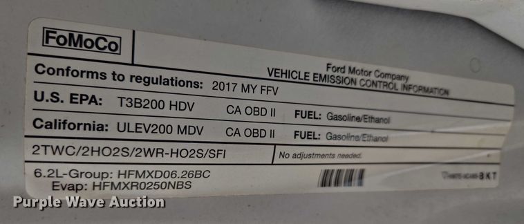 image for item ET1293 2017 Ford F250 Super Duty pickup truck