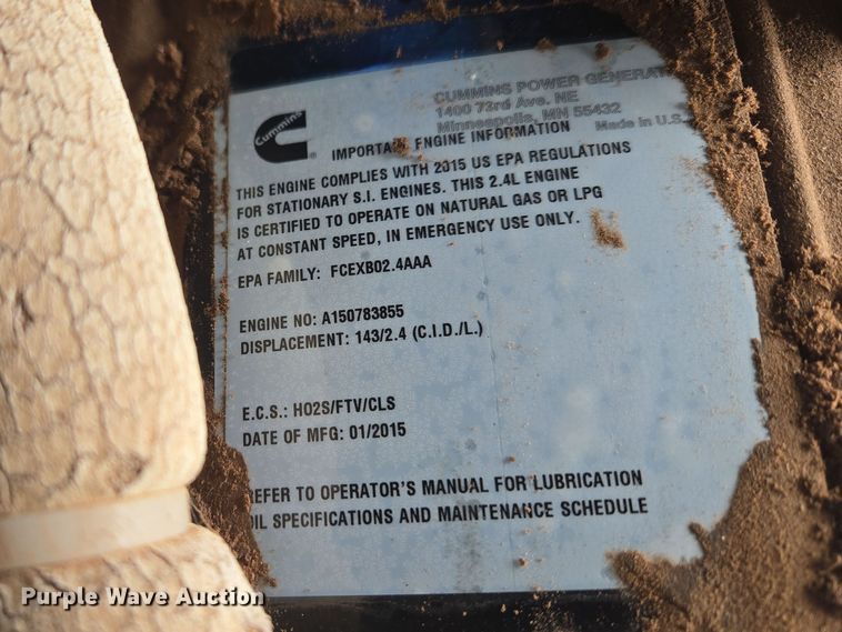 image for item ET1335 Cummins Power Generation C25 N6 generator