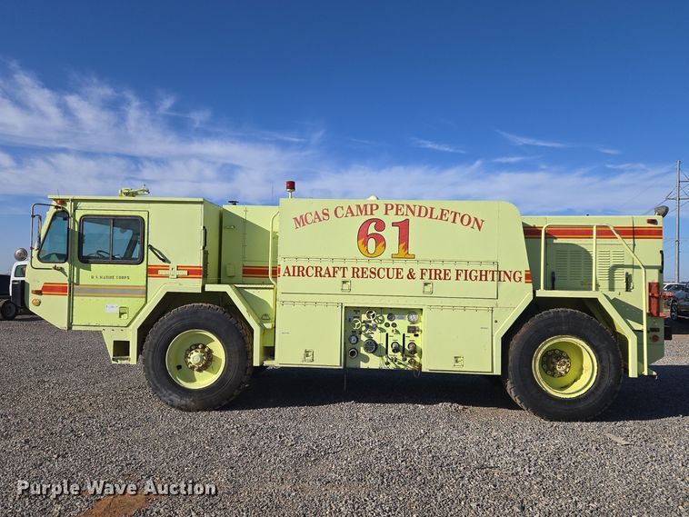 image for item ET1350 1985 Oshkosh Low Tilt pumper fire truck