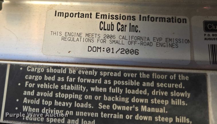 image for item ET1384 Club Car Turf 2 golf cart