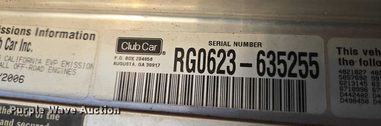 image for item ET1384 Club Car Turf 2 golf cart