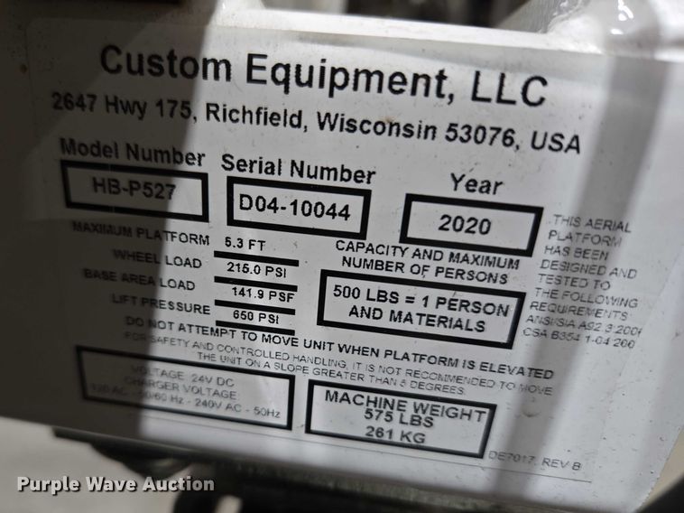 image for item ET1406 2020 Hy-Brid HB-P527 scissor lift