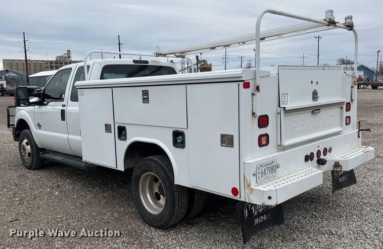 image for item ET1550 2015 Ford F350 Ext. Cab utility bed pickup truck