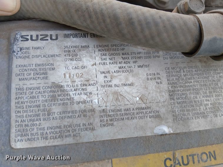 image for item EU2632 2004 GMC T-series street sweeper truck