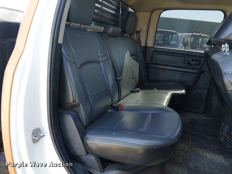 image for item EU2634 2020 RAM 3500 Crew Cab flatbed pickup truck