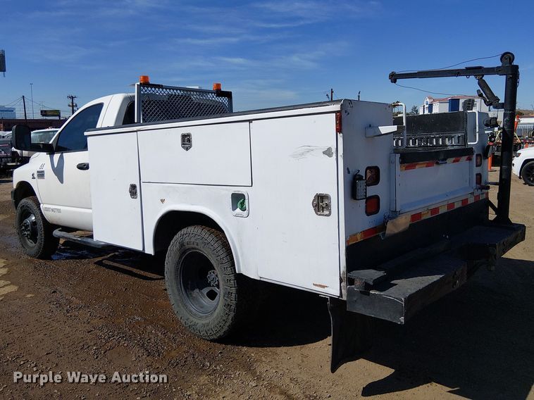 image for item EU2637 2008 Dodge Ram 3500 utility bed pickup truck