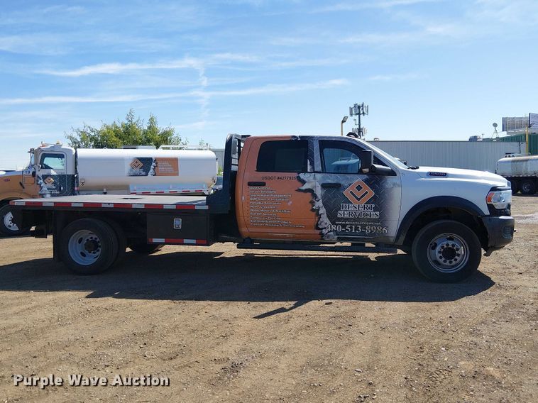image for item EU2638 2019 RAM 5500 Crew Cab flatbed truck