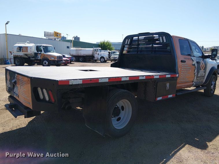 image for item EU2638 2019 RAM 5500 Crew Cab flatbed truck