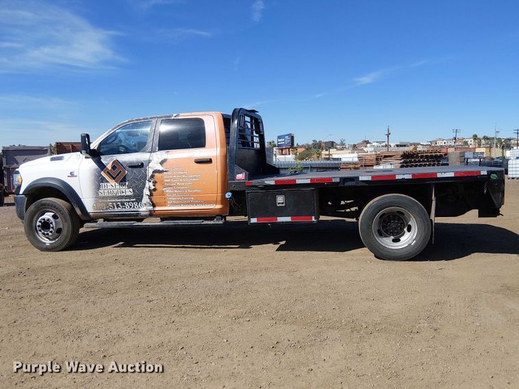 image for item EU2638 2019 RAM 5500 Crew Cab flatbed truck