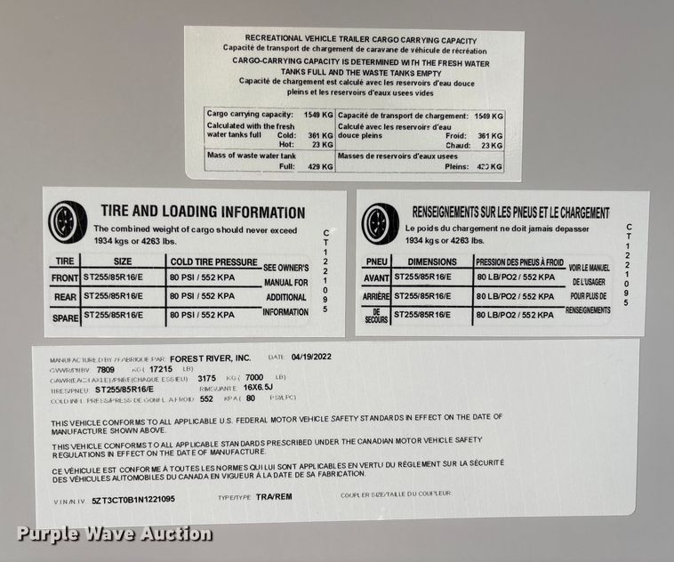 image for item EV2740 2022 Forest River Cherokee Wolf Pack Platinum camper